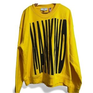 7 For All Mankind Yellow Crewneck Sweater Sz Men